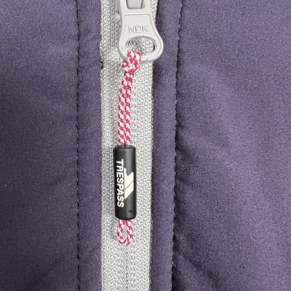 Trespass Purple Women's S Long Softshell Jacket Hooded Fleece Lined Waterproof - Picture 3 of 10